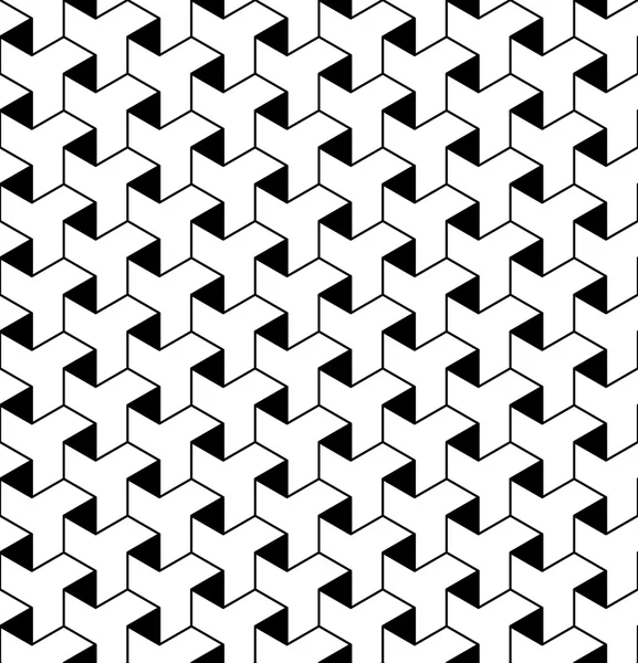 Patrón geométrico sin costura en blanco y negro con línea y triángulo — Archivo Imágenes Vectoriales