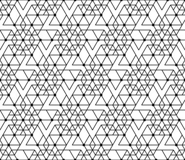Siyah ve beyaz çizgili, altıgen, t ile geometrik seamless modeli
