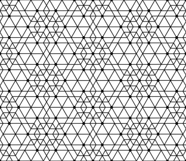 Siyah ve beyaz çizgili, altıgen, t ile geometrik seamless modeli
