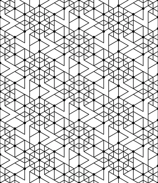 Siyah ve beyaz çizgili, altıgen, t ile geometrik seamless modeli