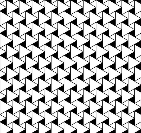 Black and white geometric seamless pattern with triangle. — Stock Vector