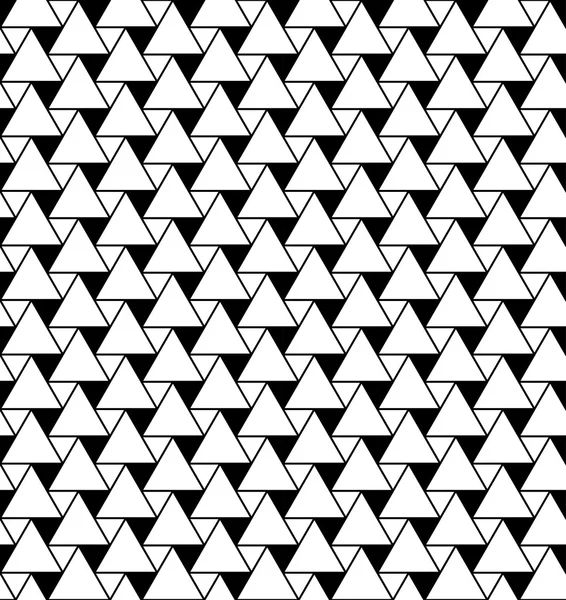 Black and white geometric seamless pattern with triangle. — Stock Vector