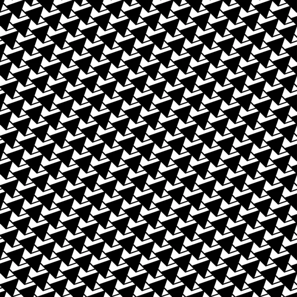 Black and white geometric seamless pattern with triangle. — Stock Vector