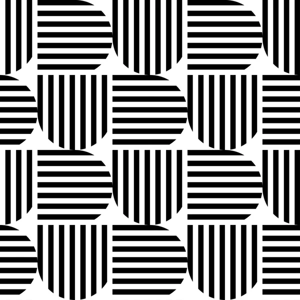 Black and white geometric stripe seamless pattern abstract backg — Stock Vector