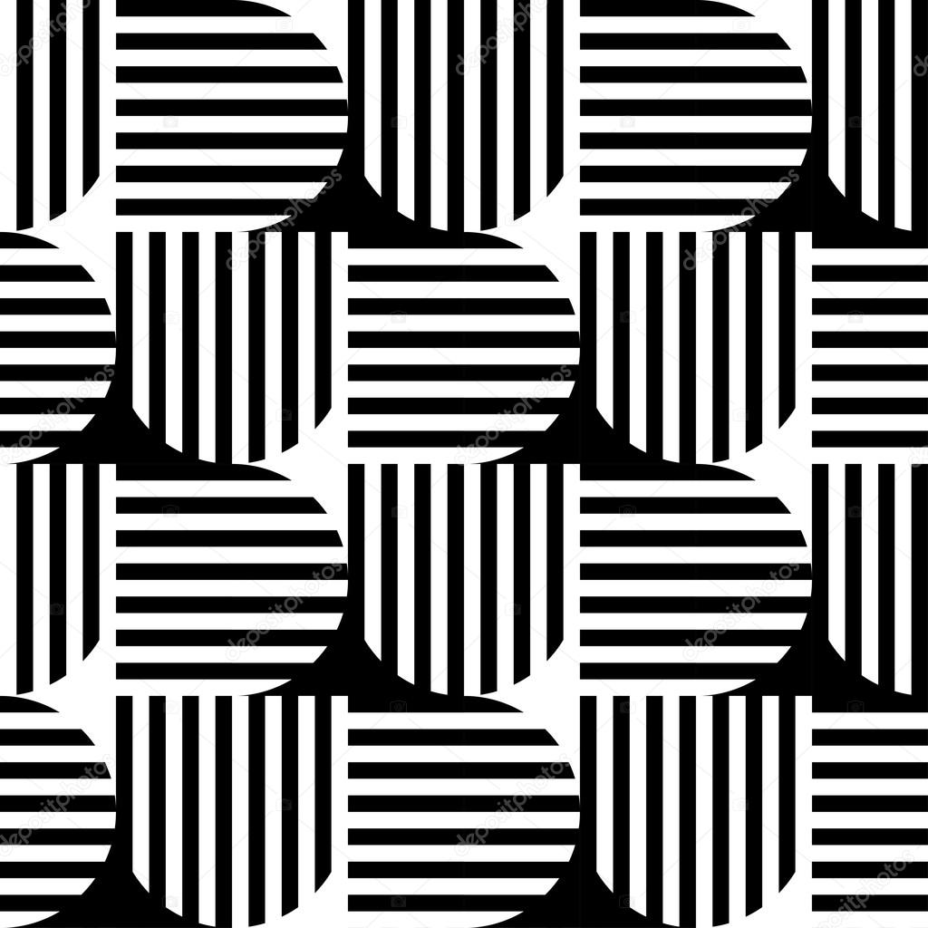 Black and white geometric stripe seamless pattern abstract backg