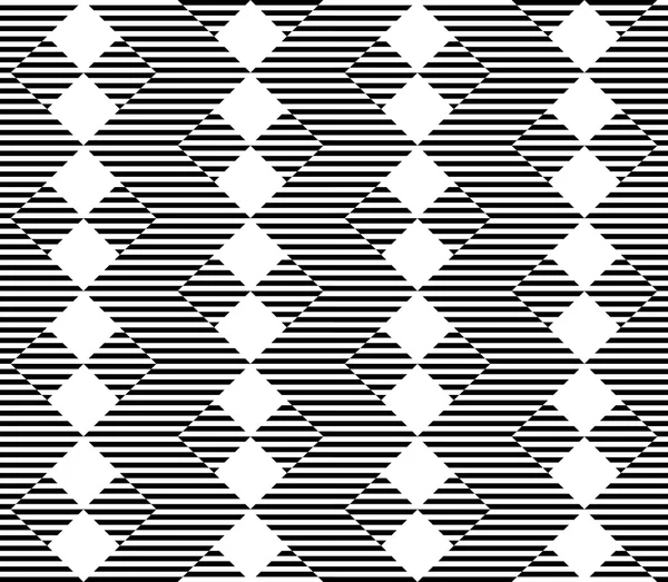 Zwart-wit geometrische stripe naadloze patroon abstracte backg — Stockvector