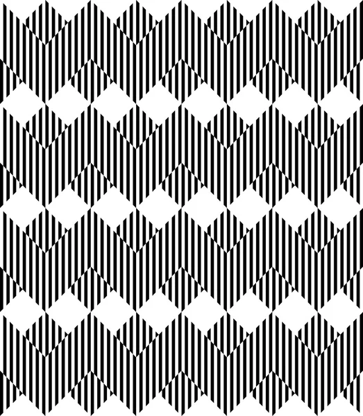 黒と白の幾何学的なストライプのシームレスなパターンの抽象的な背景 — ストックベクタ