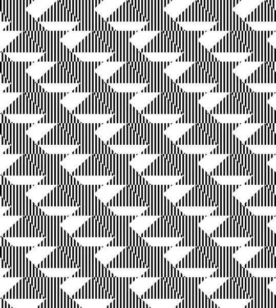 Black and white geometric seamless pattern abstract background — Stock Vector