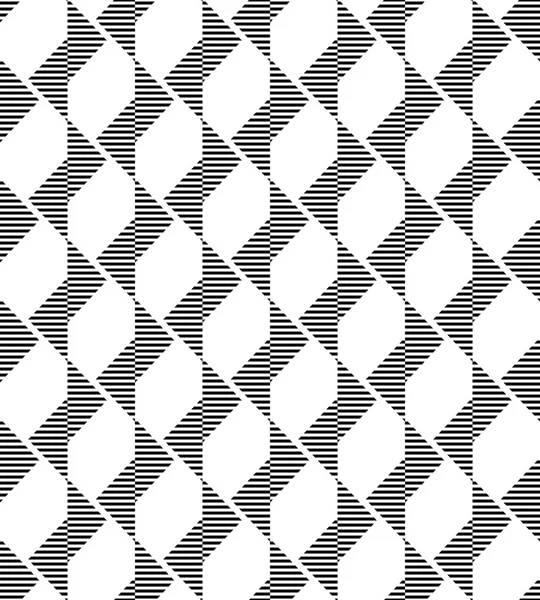 Svart og hvit geometrisk sømløs mønsterbakgrunn – stockvektor