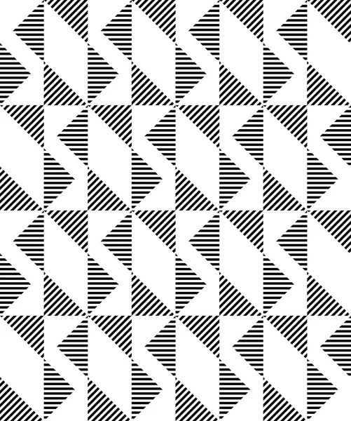 Svart og hvit geometrisk sømløs mønsterbakgrunn – stockvektor
