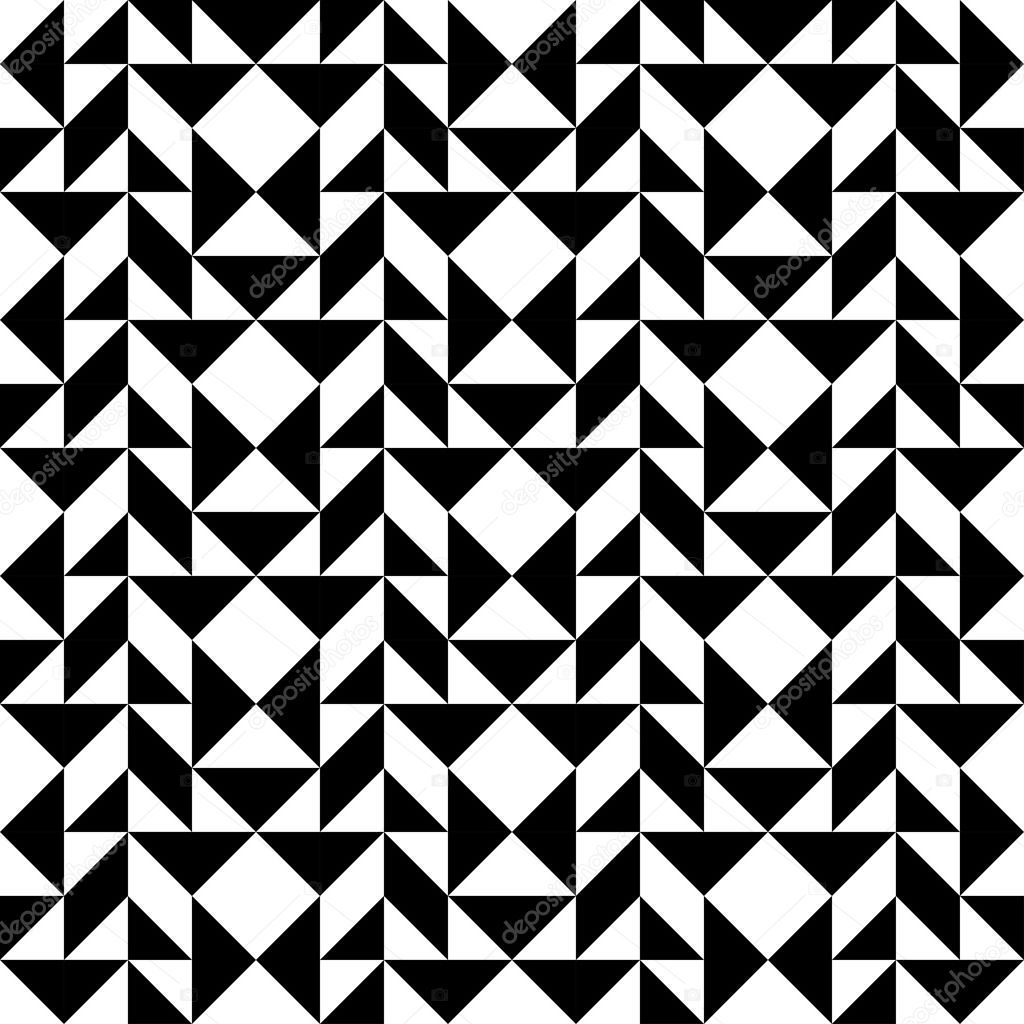 Black and white geometric seamless pattern abstract background