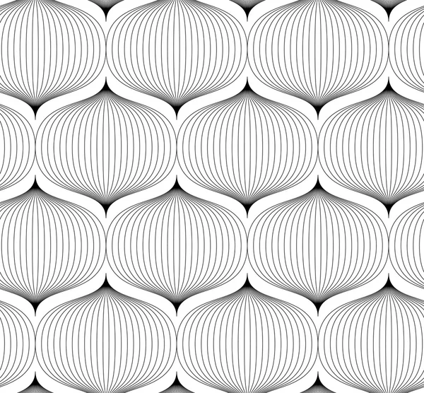 Patrón geométrico sin costura en blanco y negro con línea . — Archivo Imágenes Vectoriales