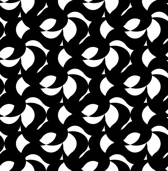 Fekete-fehér geometriai zökkenőmentes minta. — Stock Vector