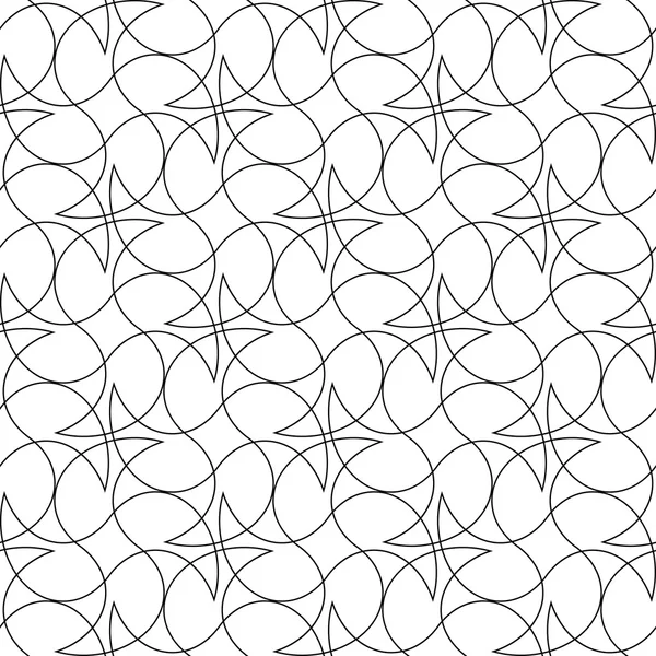 Black and white geometric seamless pattern with line. — Stock Vector