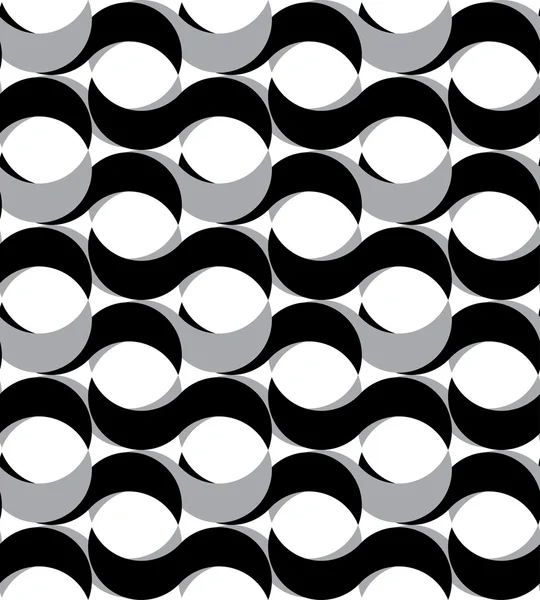 Czarno-biały geometryczny bezszwowy wzór. — Wektor stockowy