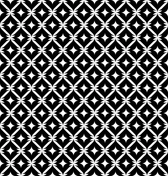 Zwart-wit geometrisch naadloos patroon. — Stockvector
