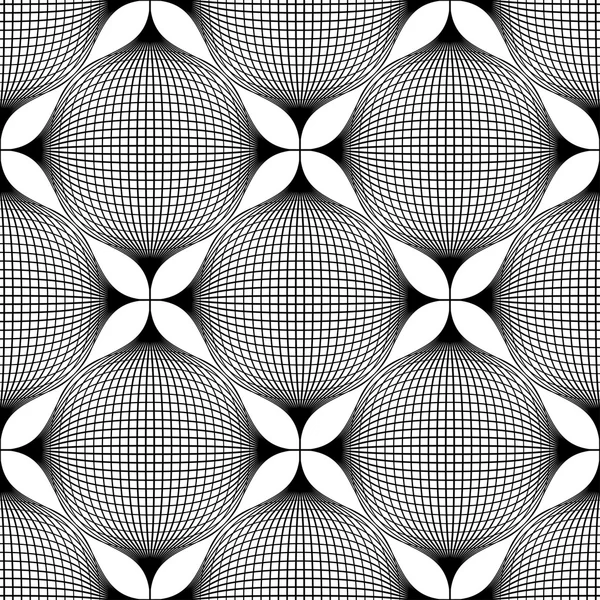 Patrón geométrico sin costura en blanco y negro con línea . — Vector de stock