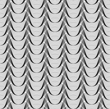 Siyah ve beyaz çizgili geometrik seamless modeli.