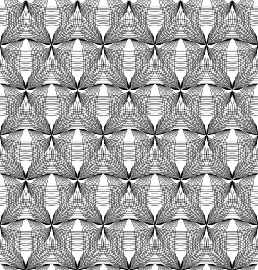 Siyah ve beyaz çizgili geometrik seamless modeli.
