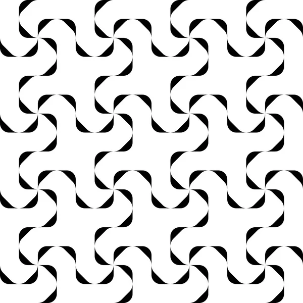 Черно-белый геометрический бесшовный узор. — стоковый вектор