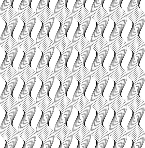 Black and white geometric seamless pattern with line. — Stock Vector