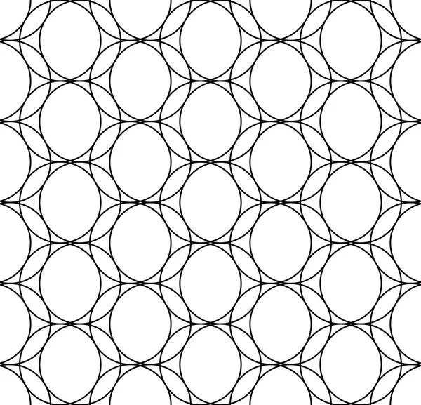 Svart och vitt geometriska seamless mönster med linje. — Stock vektor
