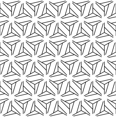 Siyah ve beyaz çizgili geometrik seamless modeli.