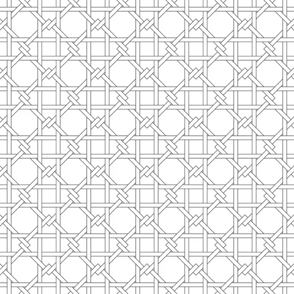 Motif géométrique sans couture noir et blanc avec style tissé . — Image vectorielle