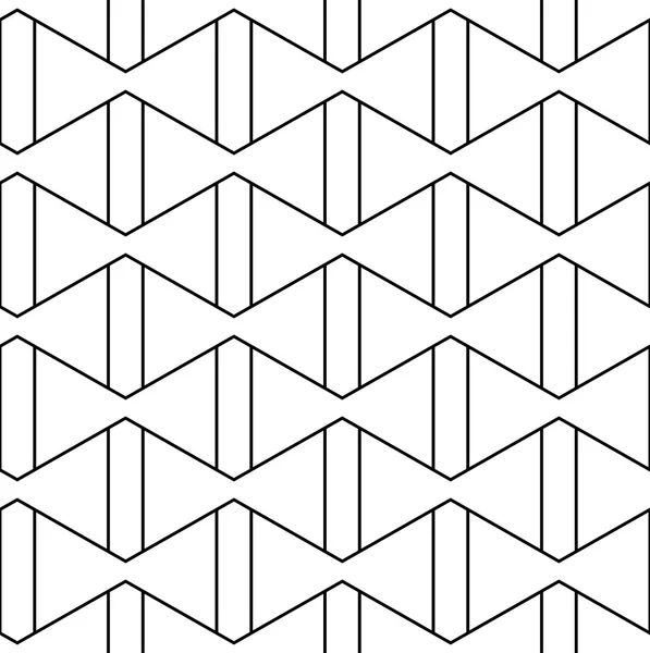 Μαύρο και άσπρο γεωμετρικό σχέδιο άνευ ραφής με γραμμή. — Διανυσματικό Αρχείο