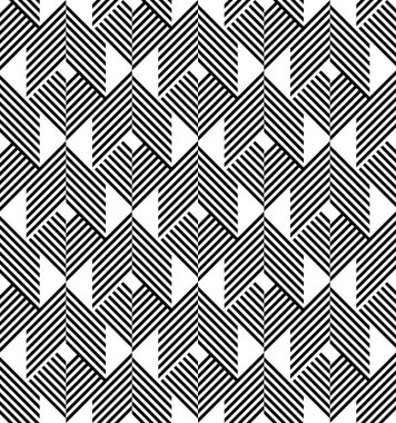 Siyah ve beyaz geometrik şerit seamless modeli soyut backg