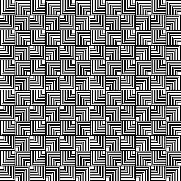 Black and white geometric seamless pattern. — Stock Vector