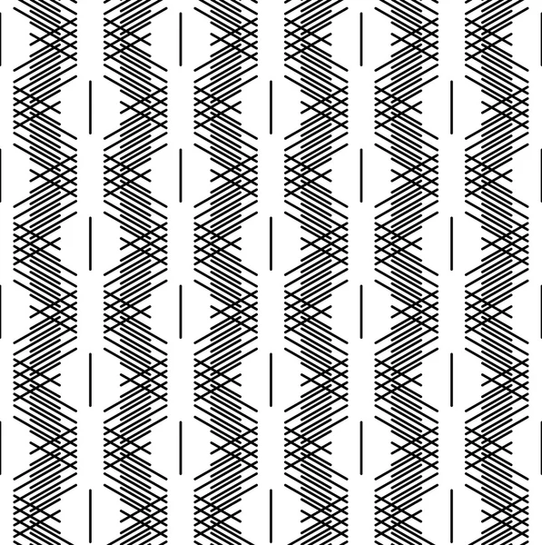 Black and white geometric seamless pattern with line. — Stock Vector