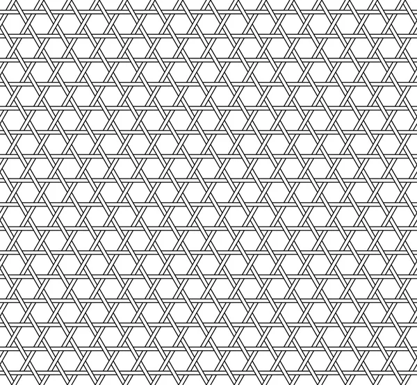 흑인과 백인 기하학적 완벽 한 패턴으로 직조 스타일. — 스톡 벡터