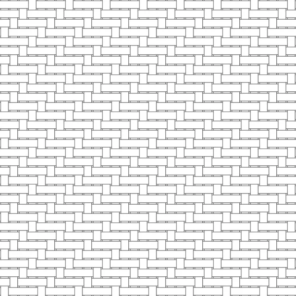 黑色和白色几何无缝模式与编织样式. — 图库矢量图片