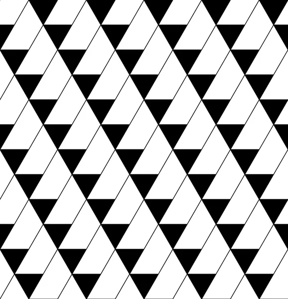 Padrão sem emenda geométrico preto e branco com triângulo e tra — Vetor de Stock