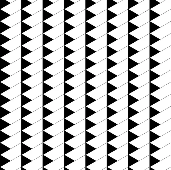 Motif géométrique sans couture noir et blanc avec triangle et tra — Image vectorielle