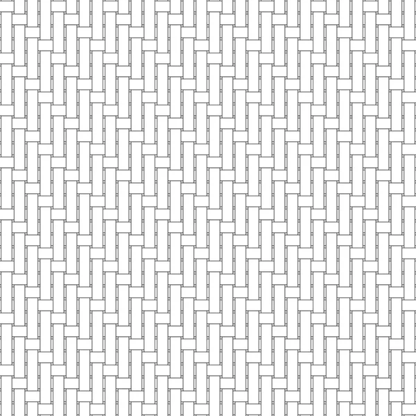 Black and white geometric seamless pattern with weave style. — Stock Vector