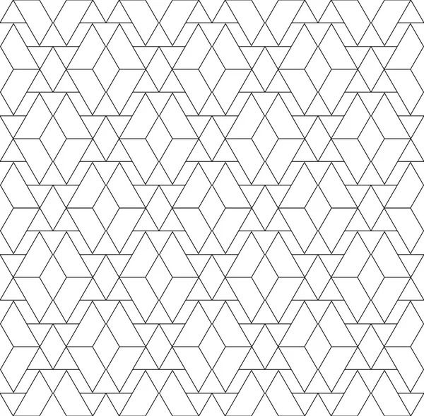 Schwarz-weißes geometrisches nahtloses Muster mit Dreieck und tra — Stockvektor