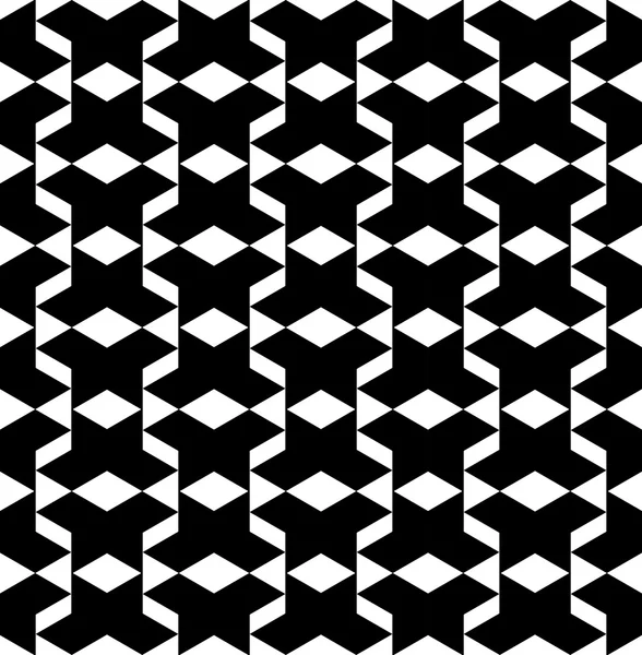 Black and white geometric seamless pattern, abstract background — Stock Vector