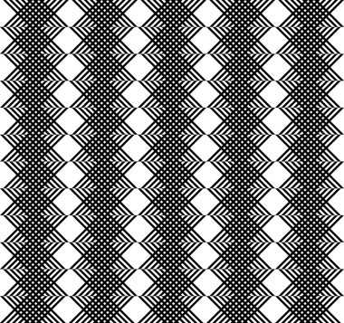 Siyah ve beyaz geometrik şerit seamless modeli