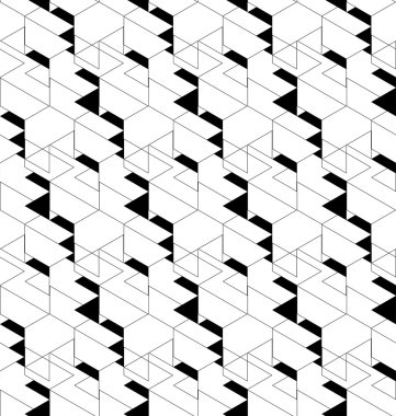 Siyah ve beyaz geometrik Dikişsiz desen üçgen ve tra