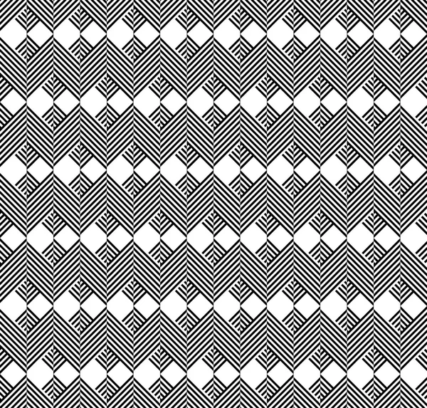 Siyah ve beyaz geometrik şerit seamless modeli — Stok Vektör
