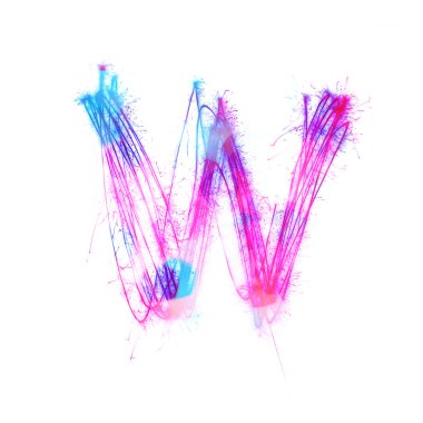 Pırıltı ışık alfabe W.