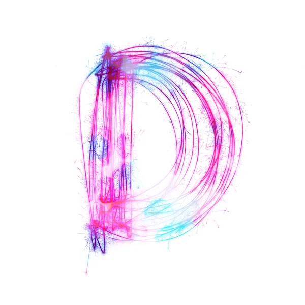 Блестящий лёгкий алфавит D . — стоковое фото