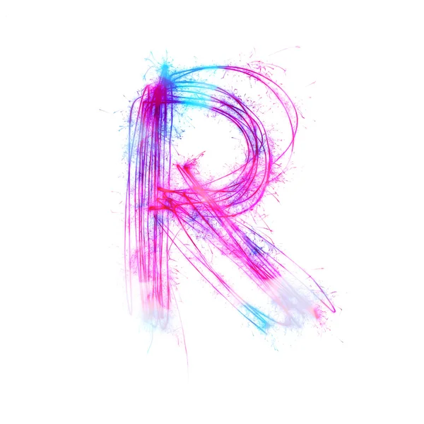 Illuminazione scintillante alfabeto R . — Foto Stock