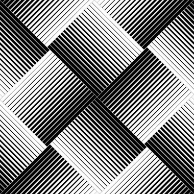 Siyah ve beyaz çizgili geometrik seamless modeli.