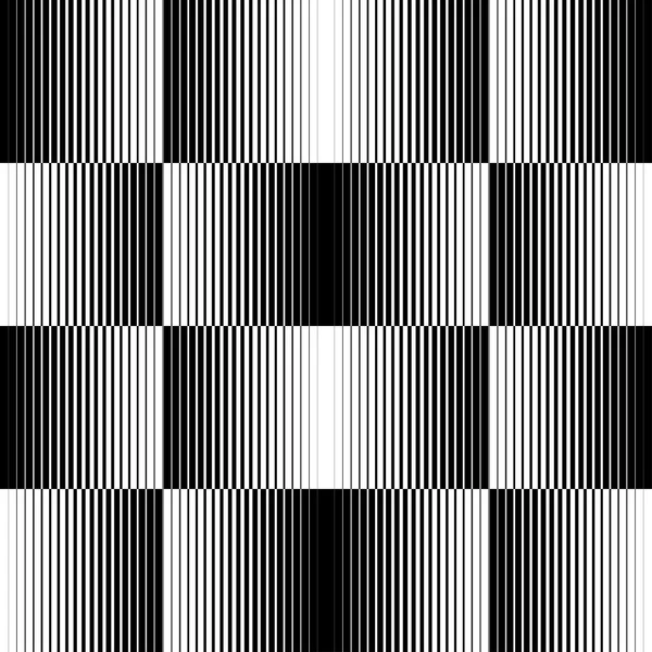 Fekete-fehér geometriai zökkenőmentes minta-vonal. — Stock Vector