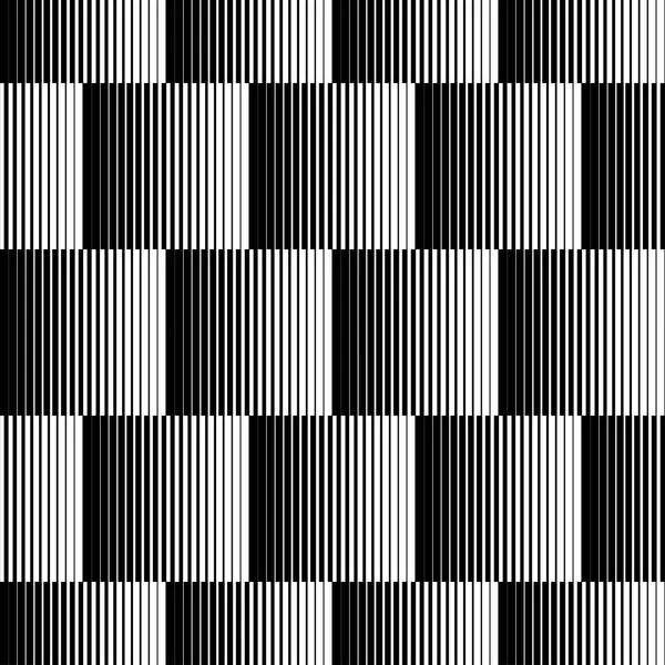 Fekete-fehér geometriai zökkenőmentes minta-vonal. — Stock Vector