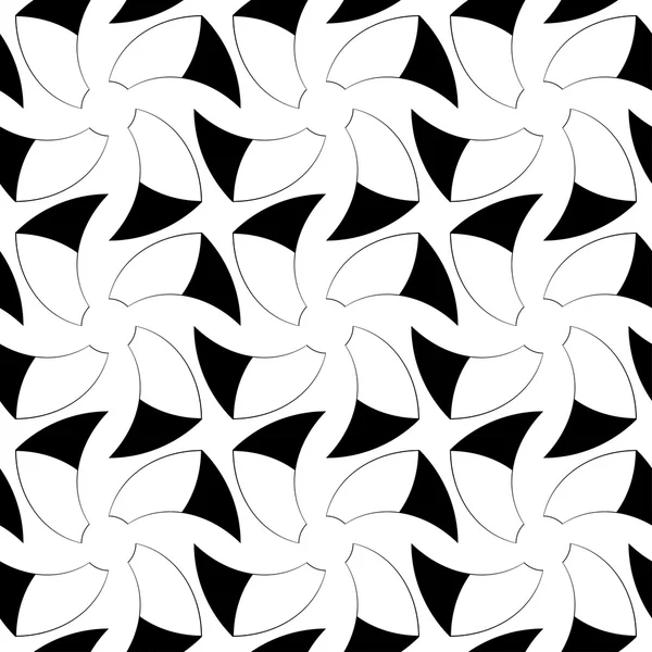 Motif géométrique sans couture noir et blanc, fond abstrait — Image vectorielle