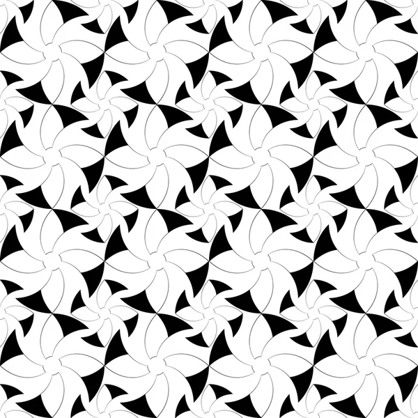 Zwart-wit geometrische naadloze patroon, abstracte achtergrond — Stockvector